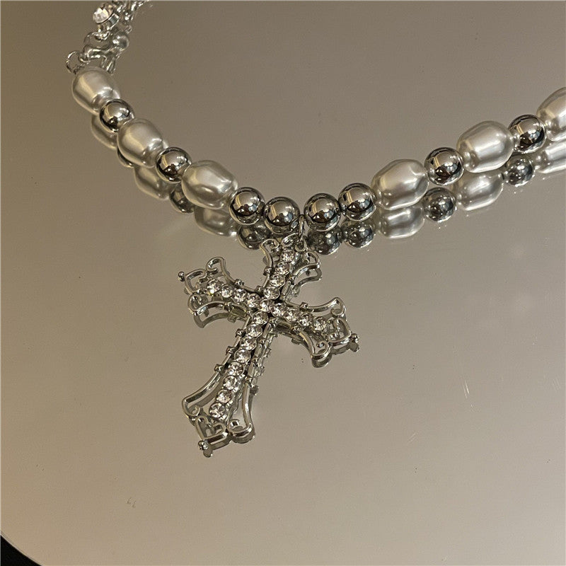 Vintage Minimalist Bling Cross Pendant Necklaces