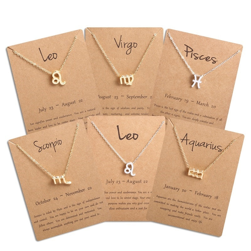 12 Horoscope Zodiac Sign Pendant