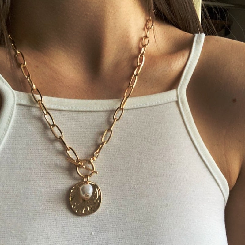 Punk Coin Chain Necklace