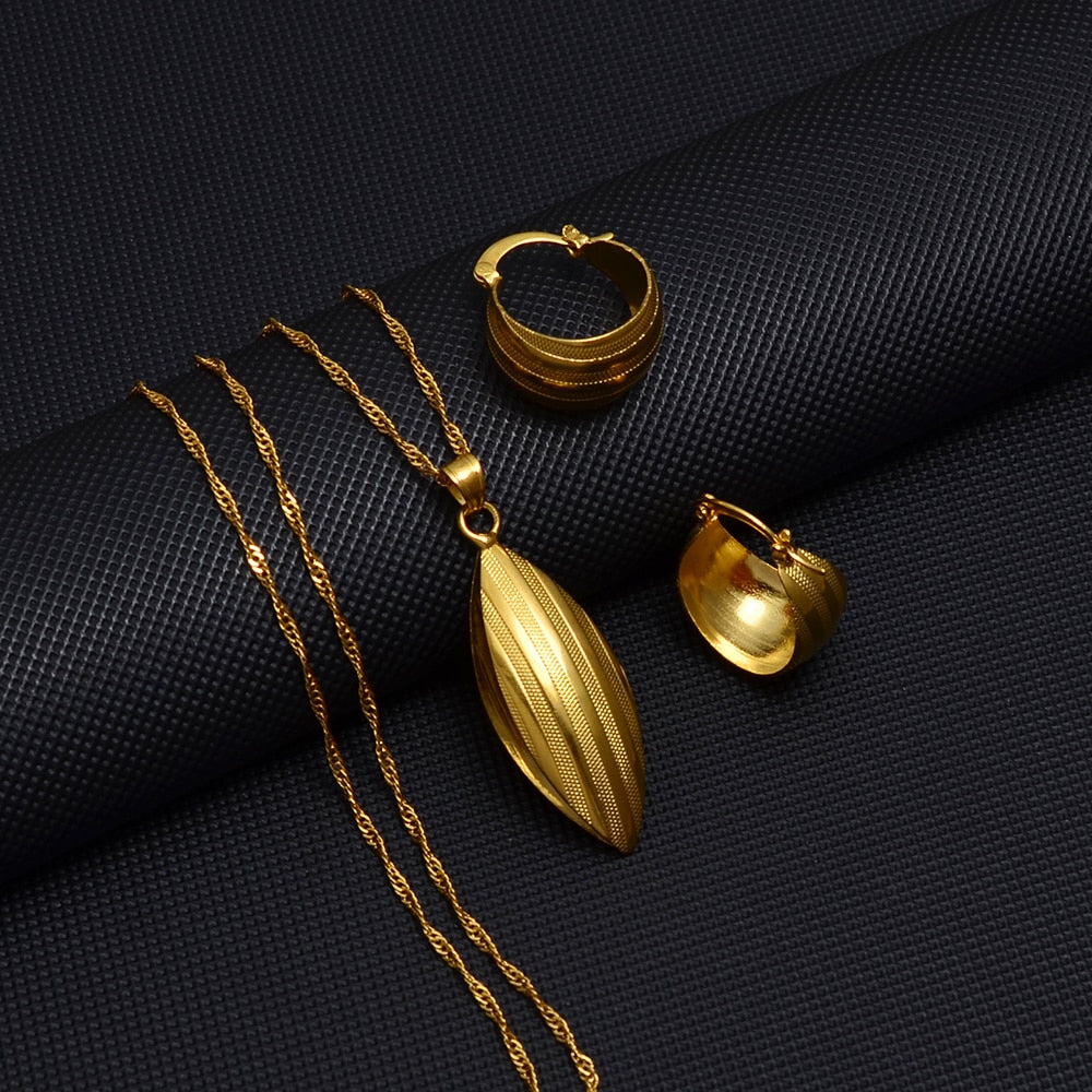 Ethiopian set Jewelry Pendant Necklace Earrings
