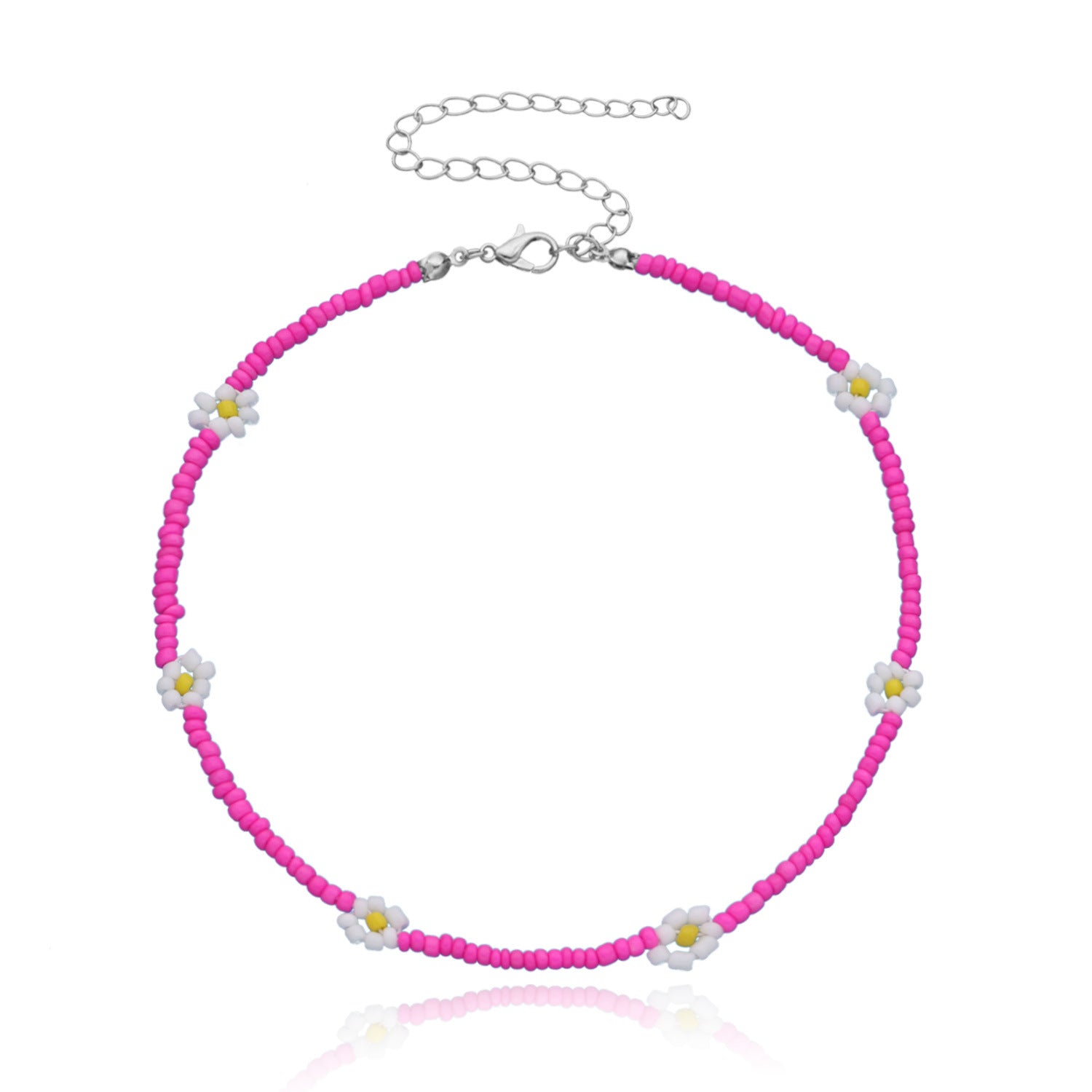Colorful Beadeds Charm Statement Short Necklace