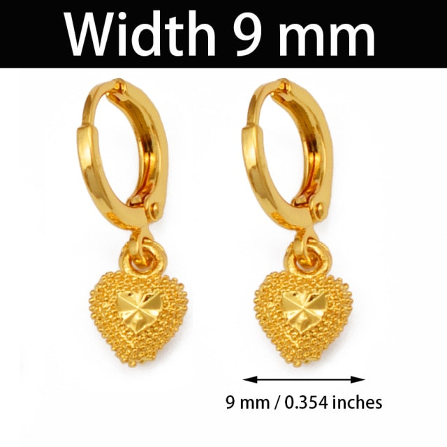 Mini Small Size Heart Stud Earrings Women