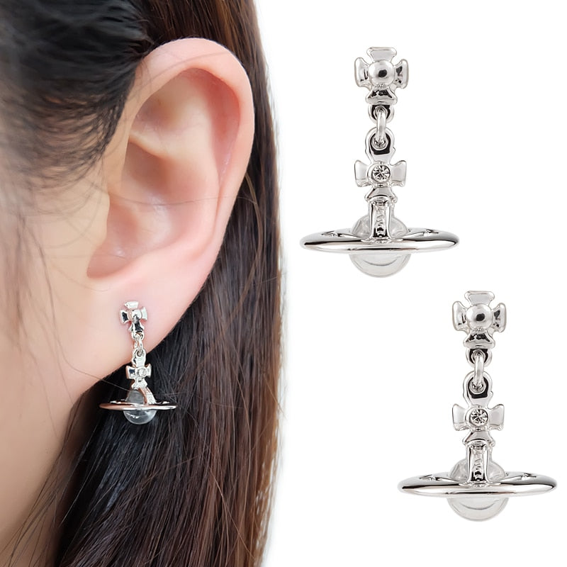 Simple Transparent Crystal Pendant Earrings