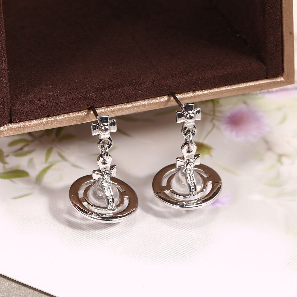 Simple Transparent Crystal Pendant Earrings
