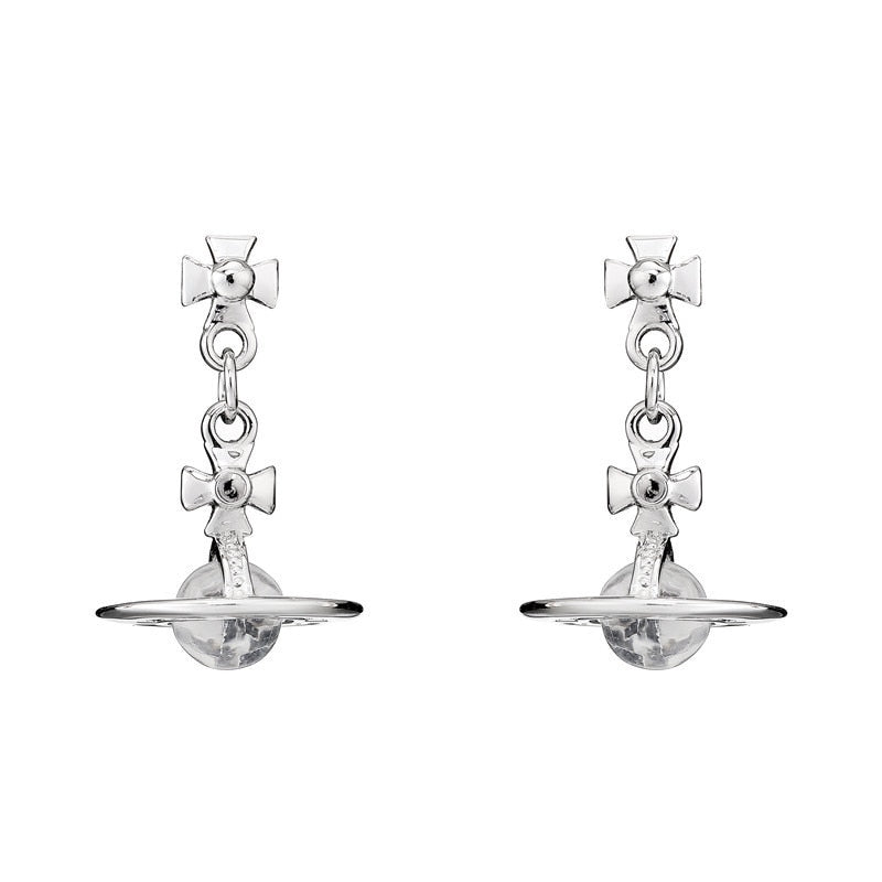 Simple Transparent Crystal Pendant Earrings