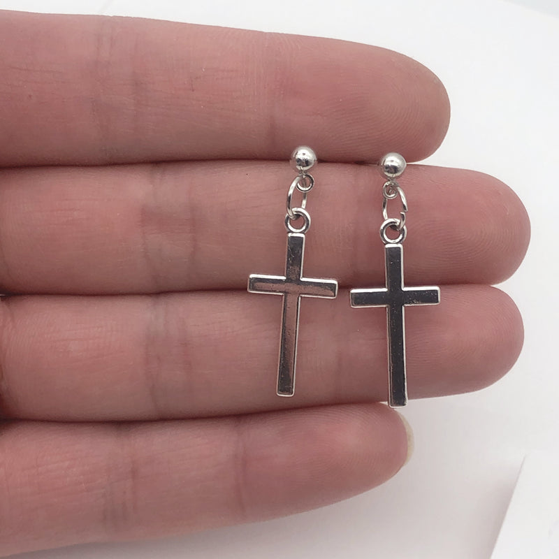 Fashion  Cross Pendant Cartilage Drop Dangle Earrings