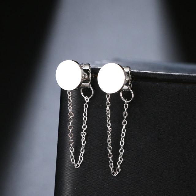 Geometric Element Stars Heart Fashion Tassel Chain Earrings