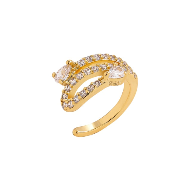 New Arrival Multicolor CZ Crystal Ear Cuff Stackable C Shaped Ear Clips