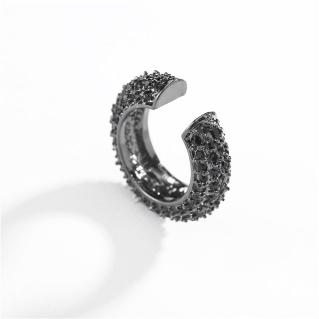 New Arrival Multicolor CZ Crystal Ear Cuff Stackable C Shaped Ear Clips