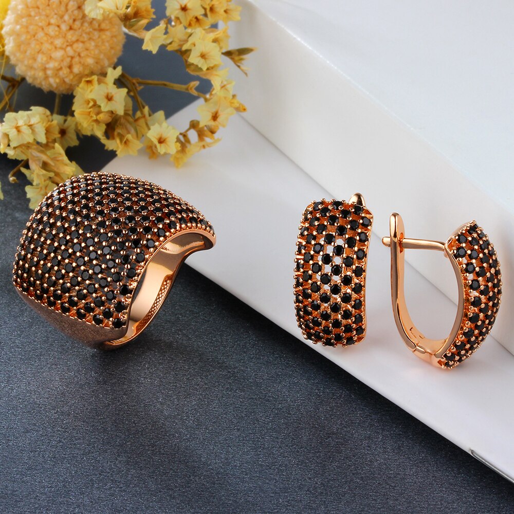 Fashion Couple Earrings For Women Copper Jewelry Sets