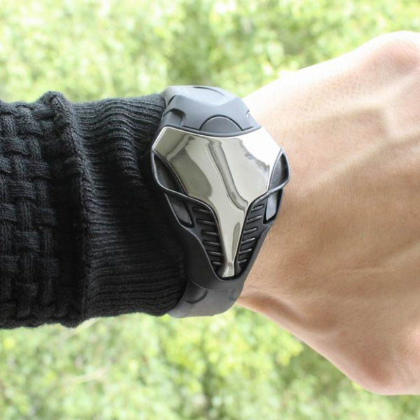 Reloj digital con temporizador LED y estilo tecnológico moderno