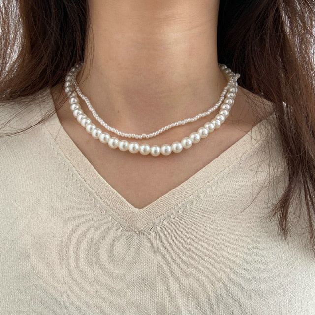 Trend Elegant Jewelry Wedding Big Pearl Necklace