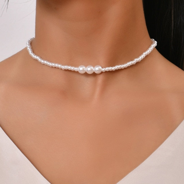 Trend Elegant Jewelry Wedding Big Pearl Necklace