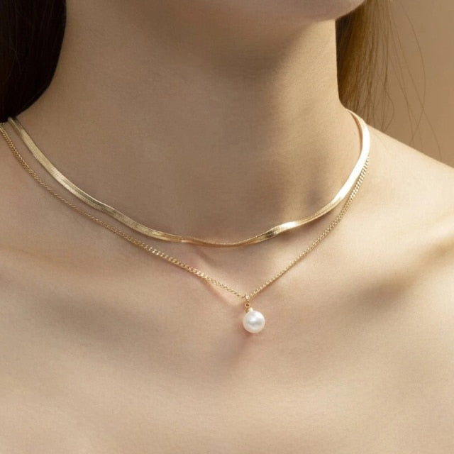 Trend Elegant Jewelry Wedding Big Pearl Necklace