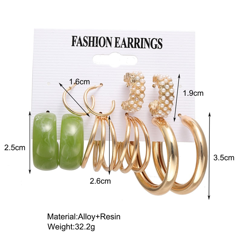 Trendy Silver Color Butterfly Hoop Earrings Set