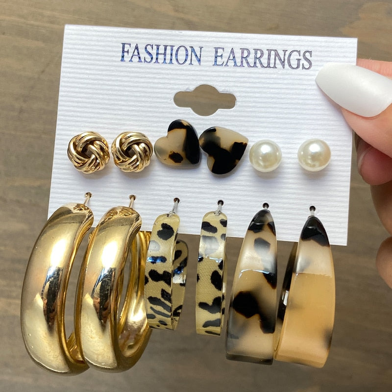 Trendy Silver Color Butterfly Hoop Earrings Set