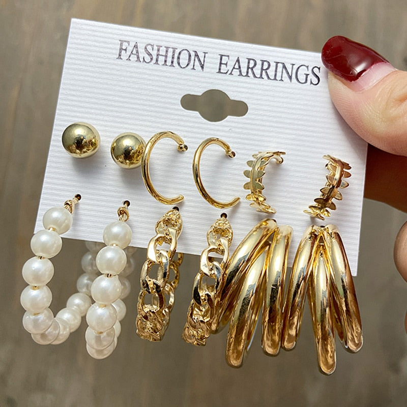 Trendy Silver Color Butterfly Hoop Earrings Set