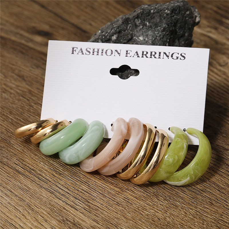Trendy Silver Color Butterfly Hoop Earrings Set