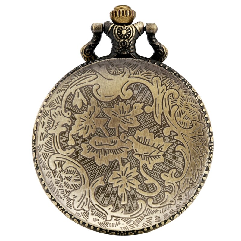 Antique Steampunk Retro Bronze Hells Bell Pattern Quartz Pocket Watch