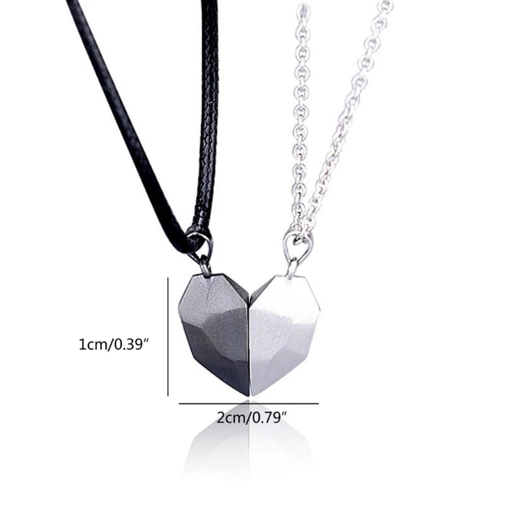 1Pair Magnetic Couple Heart Shape Necklace