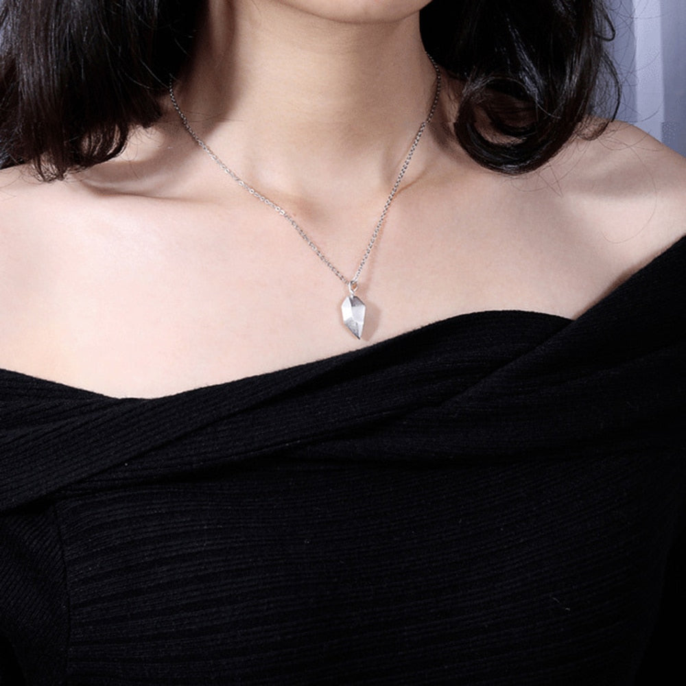 1Pair Magnetic Couple Heart Shape Necklace