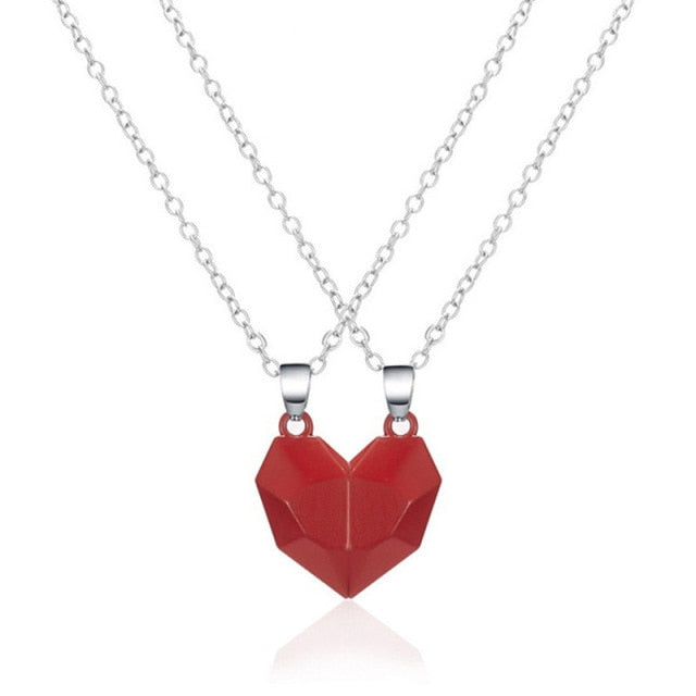 1Pair Magnetic Couple Heart Shape Necklace