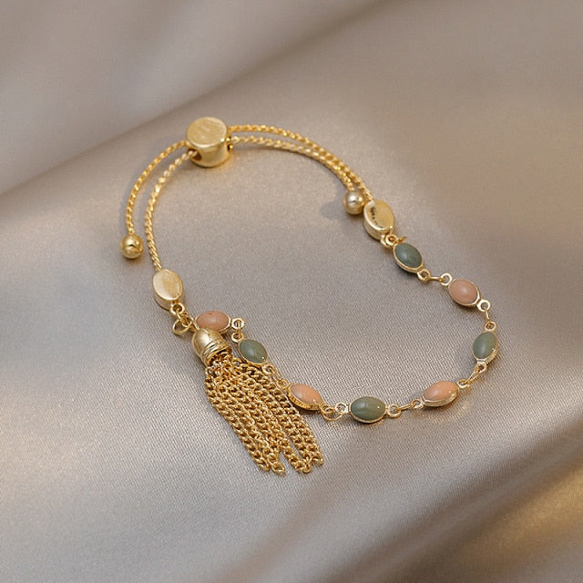 Blue Green Color Crystal Charm Bracelets for Women