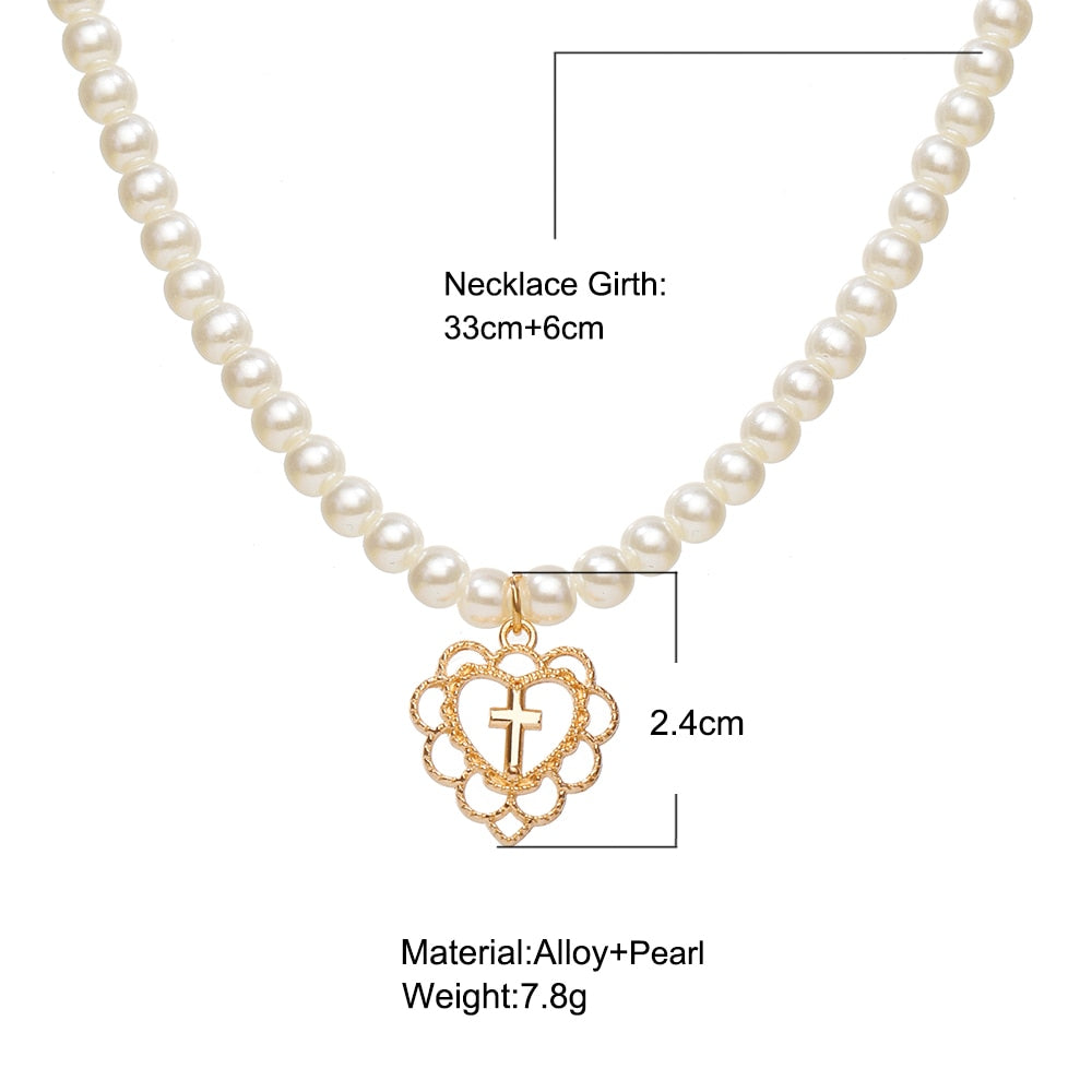 Heart Chain Choker Necklace