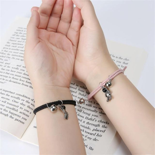 Nueva pulsera magnética de pareja con diseño de astronauta estrella