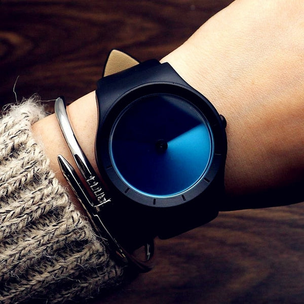 Genuine Leather waterproof future new concept color watch