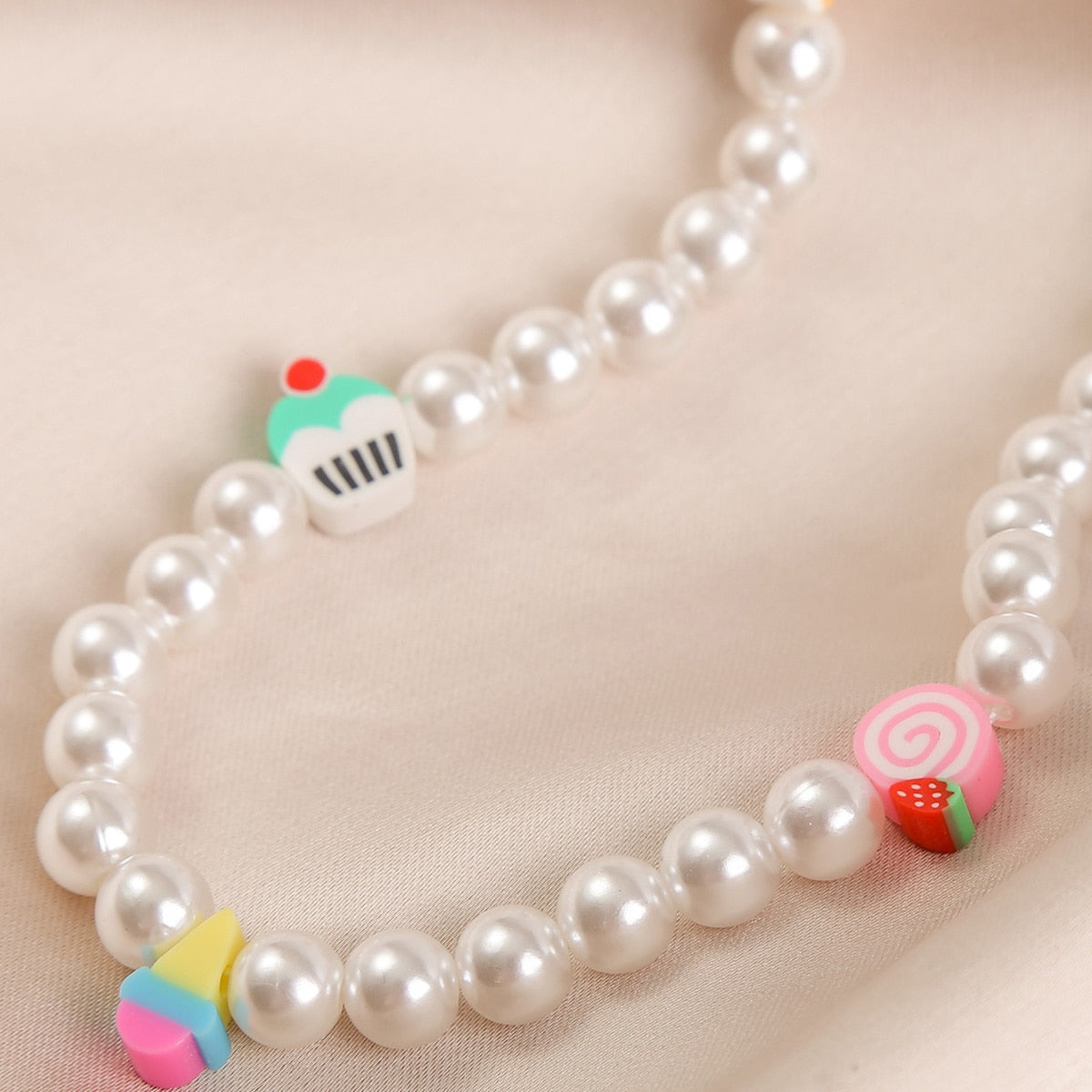 Korean Trendy Simulated Pearl Choker Necklace