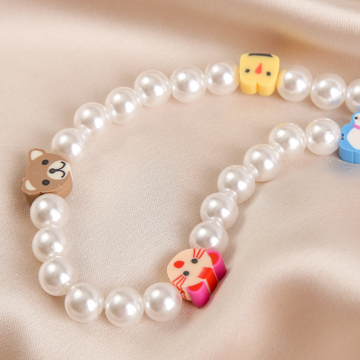 Korean Trendy Simulated Pearl Choker Necklace