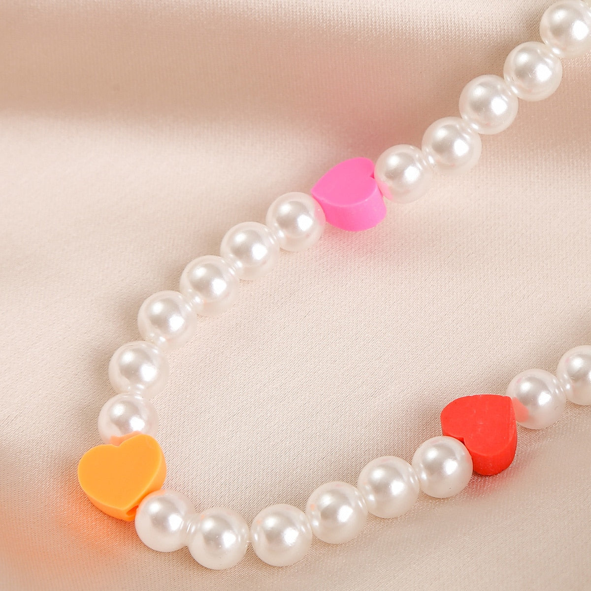 Korean Trendy Simulated Pearl Choker Necklace