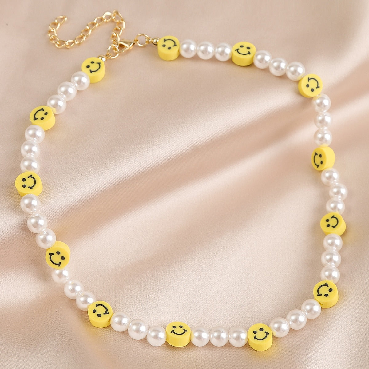 Korean Trendy Simulated Pearl Choker Necklace