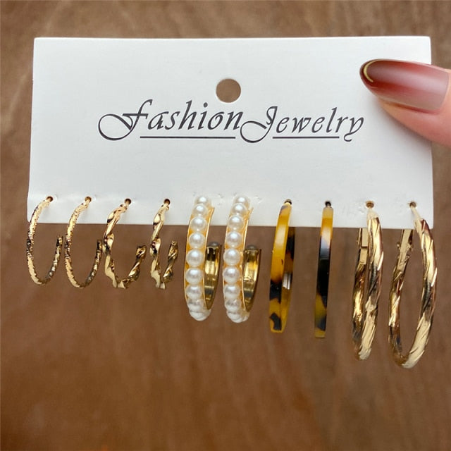 Trendy Silver Color Butterfly Hoop Earrings Set
