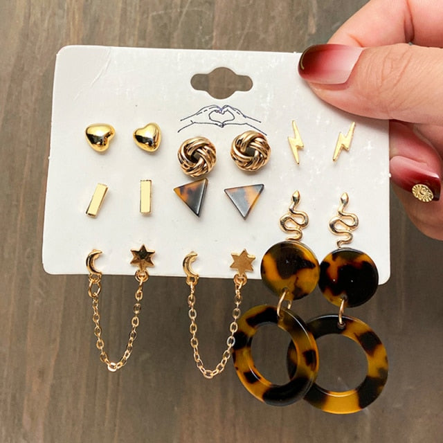 Trendy Silver Color Butterfly Hoop Earrings Set
