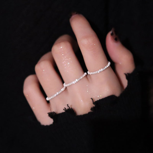 Geometric Alloy Ring Flashing Temperament Metal Wild Rings