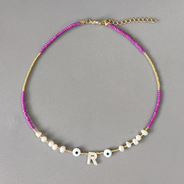 Handmade colorful crystal beads necklace