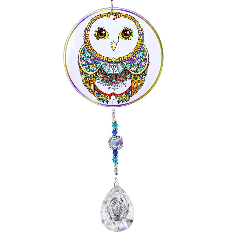 Crystal Suncatcher - Owl Design Ornament Rainbow Sun Catcheror
