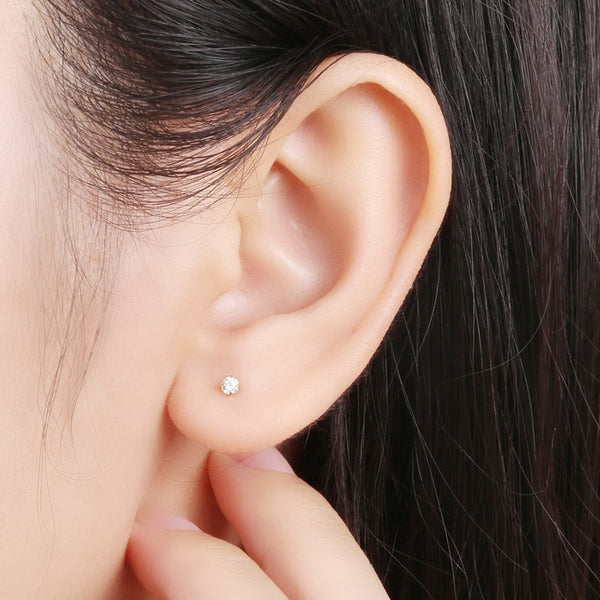 Real Sterling Silver 925 Fashion Stud Earrings