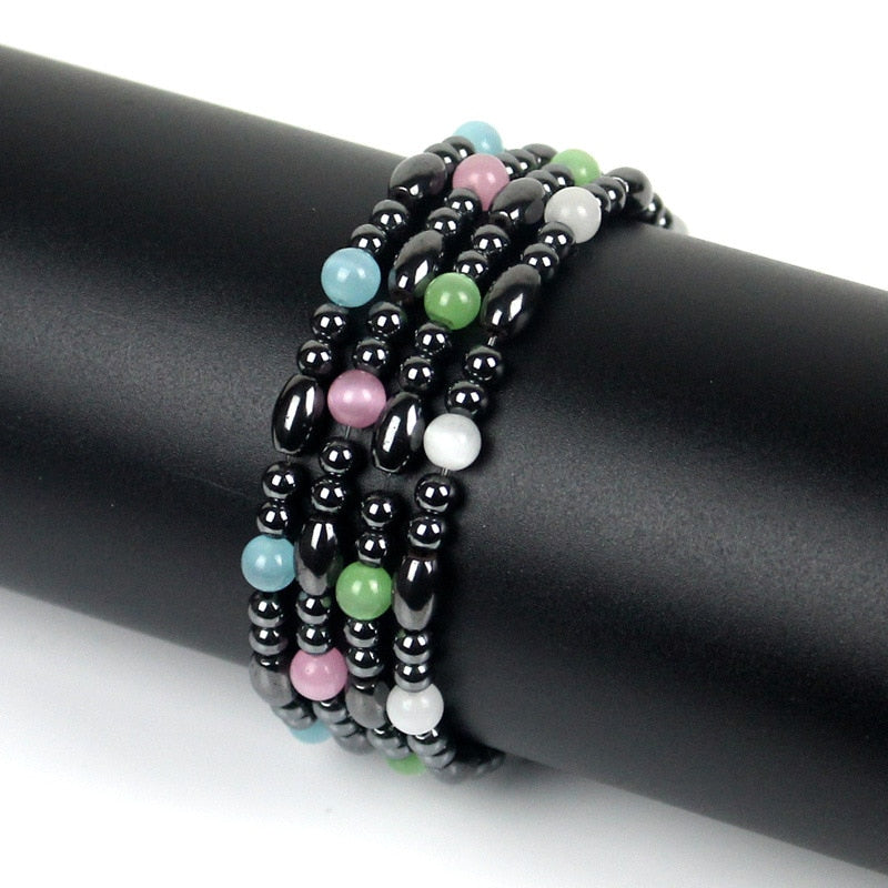 Black Stone Blue Cat Eye  Bracelet