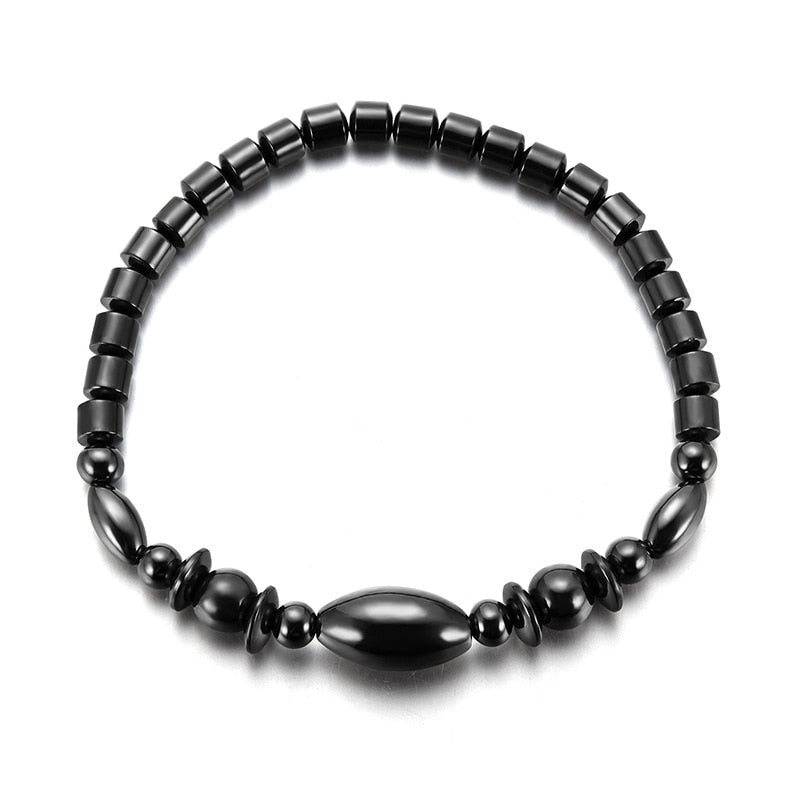 Black Stone Blue Cat Eye  Bracelet