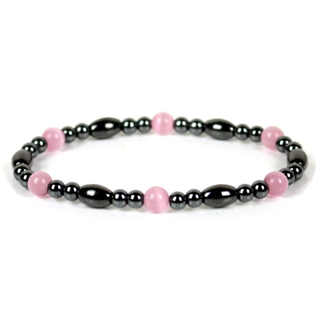 Black Stone Blue Cat Eye  Bracelet