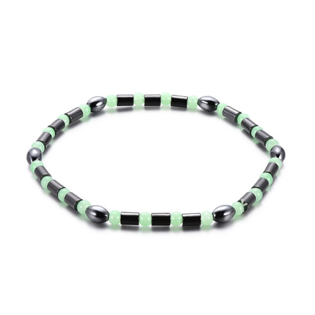 Black Stone Blue Cat Eye  Bracelet