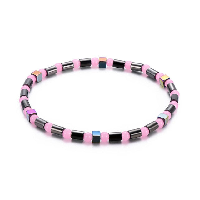 Black Stone Blue Cat Eye  Bracelet