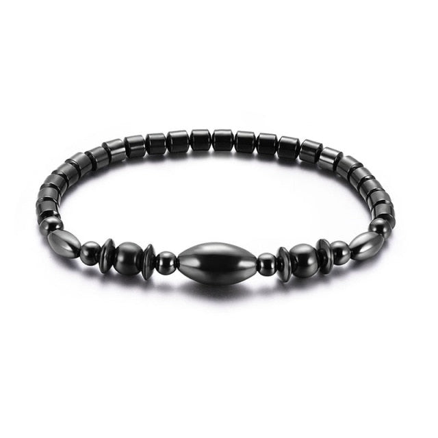 Black Stone Blue Cat Eye  Bracelet