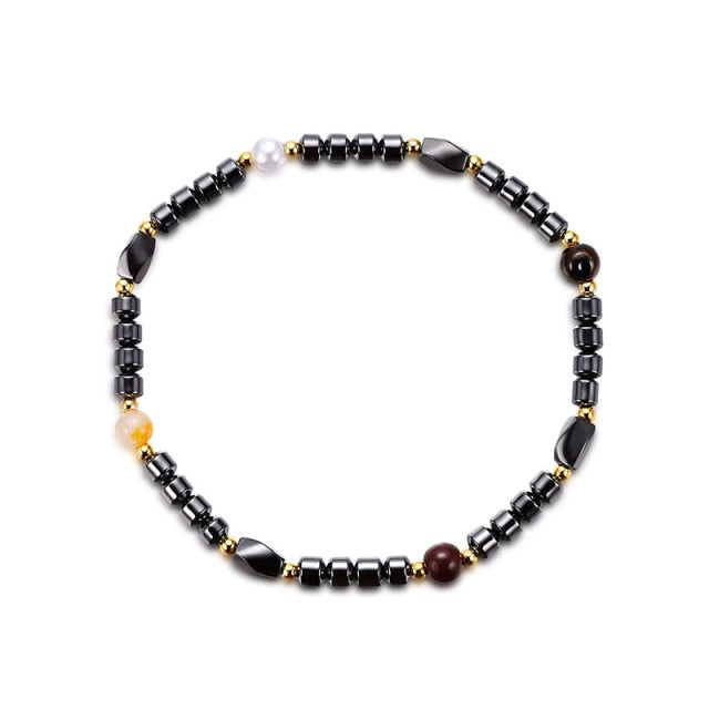 Black Stone Blue Cat Eye  Bracelet