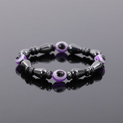 Black Stone Blue Cat Eye  Bracelet