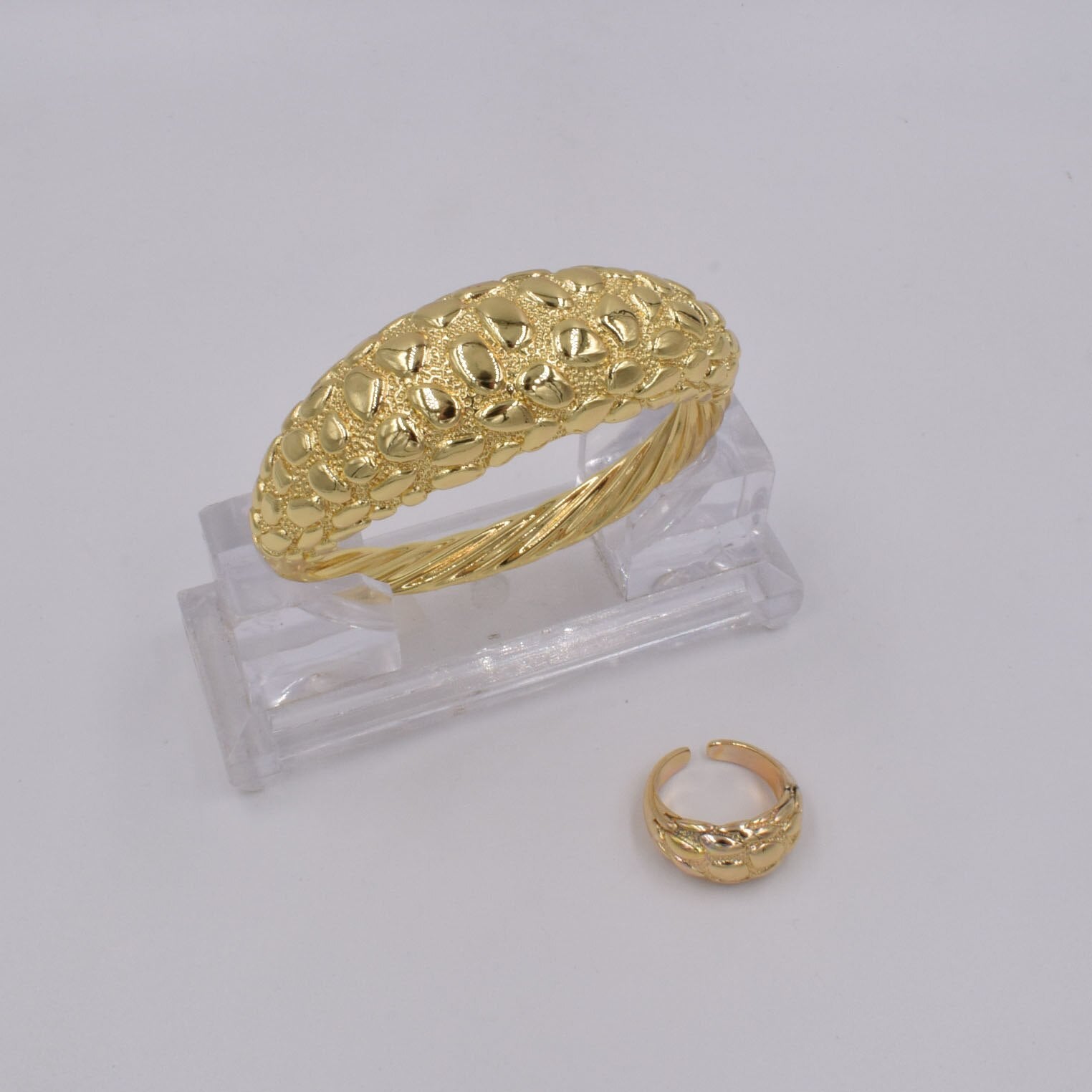 750 Gold color  african beads fashion Bracelet Ring
