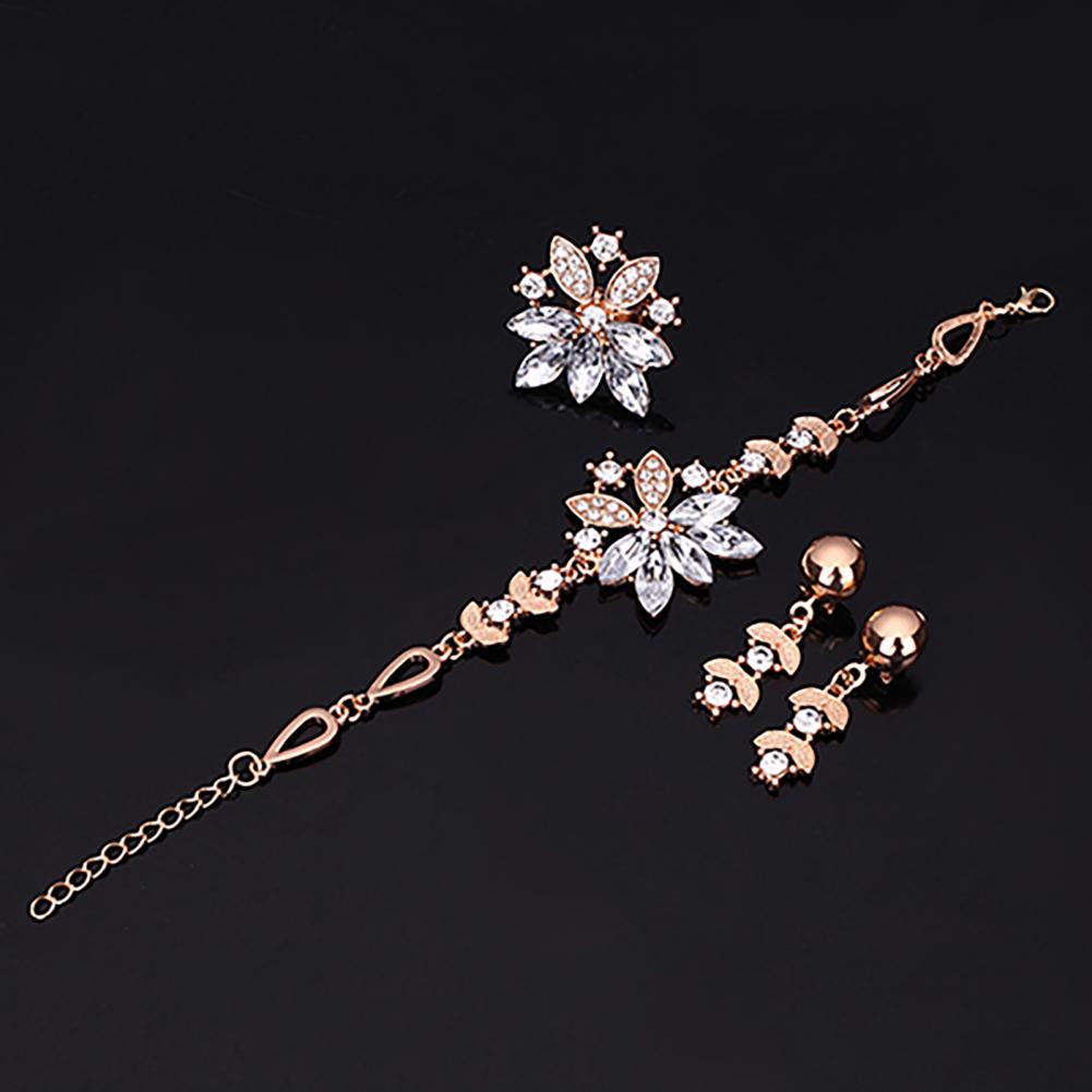 Birthday Gift Durable Necklace Earrings Bracelet Ring Jewelry Set